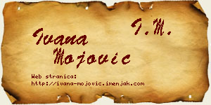 Ivana Mojović vizit kartica